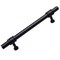 Gliderite Hardware 5-1/16 in. Center to Center Matte Black Barrel Ring Bar Pull - 4340-128-MB 4340-128-MB-1 - alternate 1